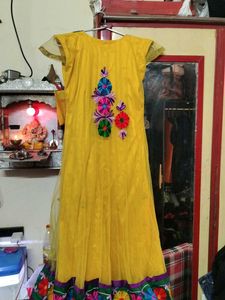 Yellow Embroidered Kurta