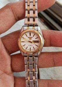 Seiko 5 Two-Tone Automatic Women Watch