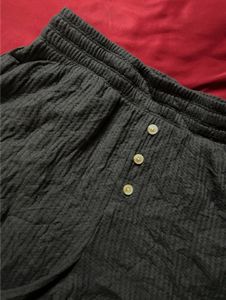 Cozy Textured Button-Up Shorts