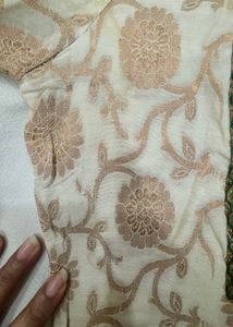 Beautiful Cream &amp; Pink Kurta Set