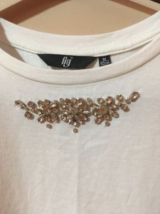 White Top With Stonework (Tag Intact)