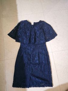 Elegant Navy Lace Dress