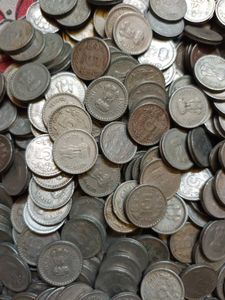 5rs Coin Lot Copper Nickel 50 Piece