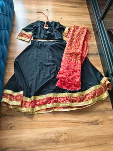Elegant Red and Black chaniya Choli Set