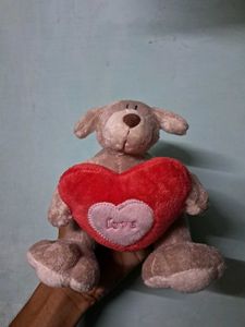 Cute Dog Plush with Heart