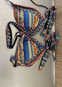 Boho Print Bikini Set with Sarong