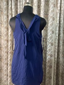 Stylish Navy Blue Sleeveless Dress
