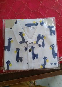 Giraffe Print Shirt Bottom Set