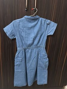 Denim Shirt Dress with Pockets
