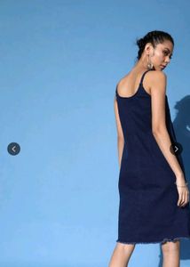 Sassafras Denim Spaghetti Strap Dress