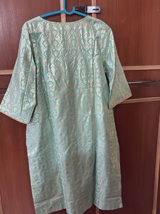 NEW Elegant Mint Green Brocade Kurta