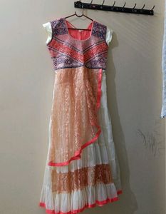 Full Netted Designer Anarkali Kurta With Bottom