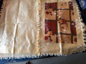 Never Used Satin Big Size Bedcover With 2pillowco