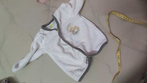 Adorable White Baby Romper with Print