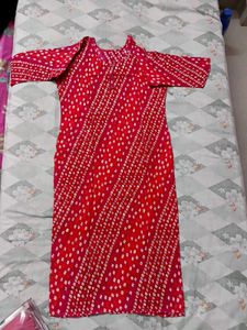Beautiful Pink Bandhani Print Kurta