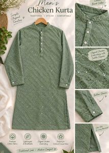 Elegant Green Embellished Kurta
