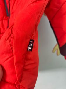 Boys Orange Fila Puffer Jacket