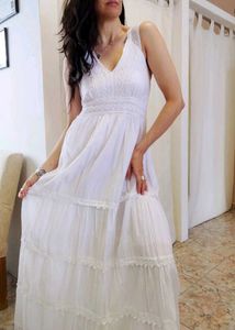 White Crochet Sundress