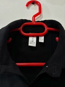 Black Oversized Short Sleeve Shirt