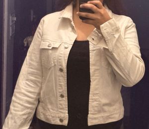 Stylish White Denim Jacket