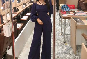 Chic Navy Blue Jumpsuit