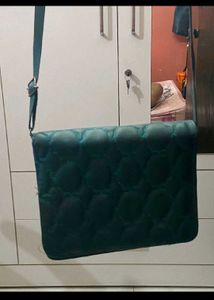 Quilted Teal Crossbody Bag