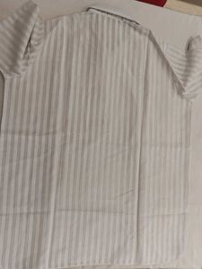 Men's Striped Kurta white n Silver