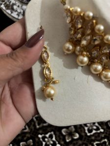 Elegant Pearl &amp; Crystal Choker Set
