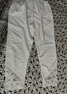 Elegant White Palazzo Pants with Lace