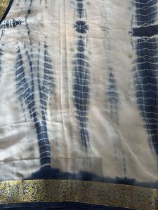 Elegant Blue &amp; Gold Saree