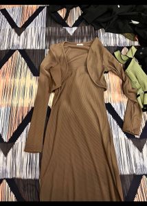 Brown Bodycon Mini Dress