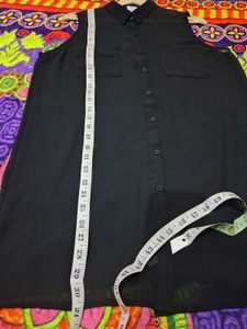 Chic Sleeveless Black Sheer Blouse