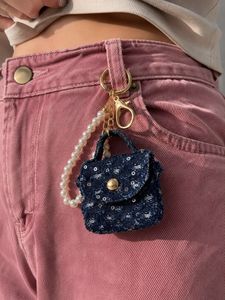Denim Look Chic Mini Bag Charm/Keychain