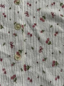 White Floral Print Crop Top