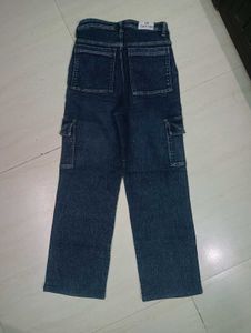 Dark Blue Cargo Straight fit Jeans size:28