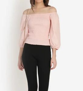 Smocked Square Neck Puff Sleeve Top