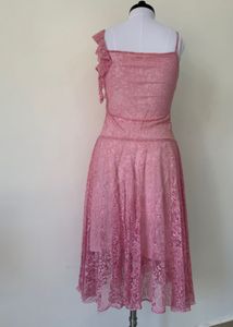 Elegant Pink Lace Dress