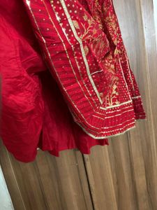 🆕W Red &amp; Gold Print Ethnic Skirt/ Lehenga