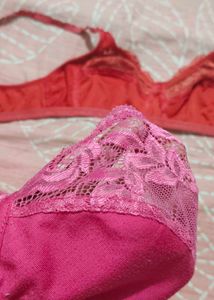 2 Pack Bra Set - Pink &amp; Coral