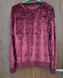 ZARA Crushed Velvet Top