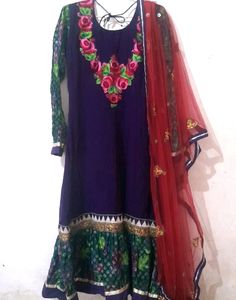 Partywear Long Frock Set Of 3 💜