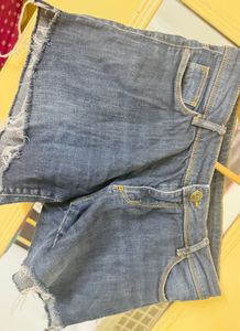 Distressed Denim Shorts