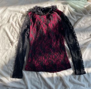 Gothic Lace Ruffle Top