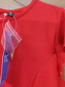 Chic Red Fit &amp; Flare Dress