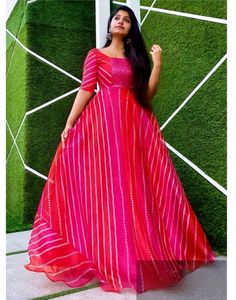 bandhani printed new tag Gown.. no coins only cash