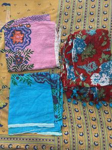 Floral Cotton Dupattas (Set of 3)