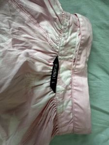 Pink Floral Button-Up Tunic