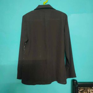 Sparkling Coffee brown Button-Up Top