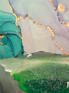 Green Resin Leaf Tray
