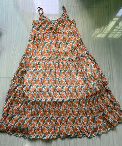 Floral Print Tiered Maxi Dress